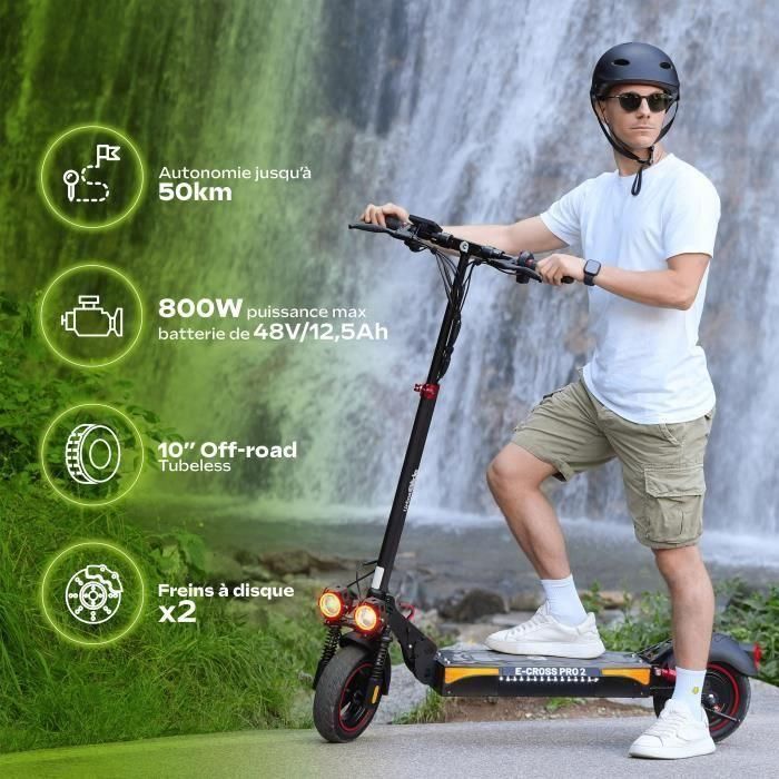 Urbanglide ECROSS PRO 2 URB3700092657157 Patinete Eléctrico Todo Terreno 800W 48V Ruedas 10" Autonomía 50KM 1