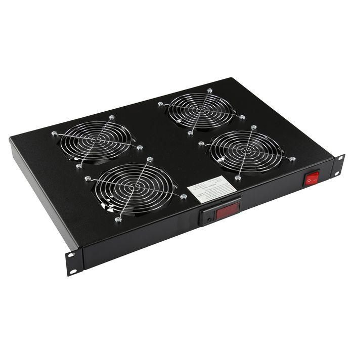 Lanview Módulo Ventilador Horizontal para Rack 1U con Termostato Digital y 4 Ventiladores, Flujo de Aire 560m³/hora para Servidores 0 Lanview Módulo Ventilador Horizontal para Rack 1U con Termostato Digital y 4 Ventiladores, Flujo de Aire 560m³/hora para Servidores 0
