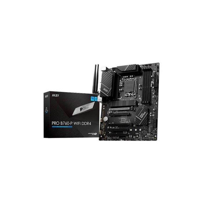 MSI PRO B760-P WiFi DDR4 placa base LGA 1700 ATX MSI PRO B760-P WiFi DDR4 placa base LGA 1700 ATX