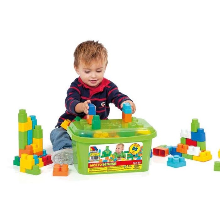 Molto 12470 Cubeta de Bloques de Construcción 35 Piezas de Plástico para Niños +1 Año 7 Molto 12470 Cubeta de Bloques de Construcción 35 Piezas de Plástico para Niños +1 Año 7
