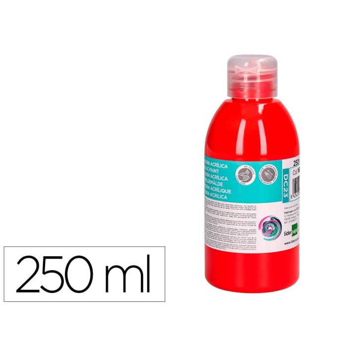 Pintura Acrilica Liderpapel Bote De 250 mL Rojo