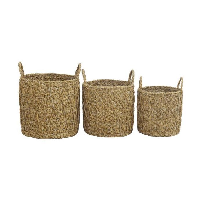 Cesta Balines DKD Home Decor Natural 36 x 32 x 36 cm Set de 3 (2 Unidades) 0 Cesta Balines DKD Home Decor Natural 36 x 32 x 36 cm Set de 3 (2 Unidades) 0
