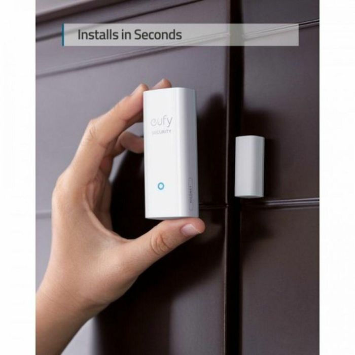 Eufy T89000D4 Sensor de Puerta y Ventana Inalámbrico Blanco, Alarma 100dB, Batería 2 Años, Compatible con HomeBase 16