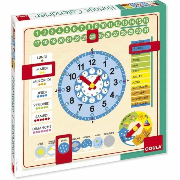 Goula Reloj Calendario DIS51308 - Educativo para Aprender Meses, Estaciones, Días y Horas 1