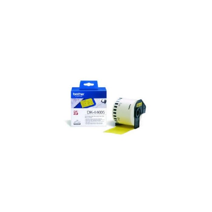 Brother Cinta Continua de Papel Térmico Removible Amarillo 62 mm x 30,48 M