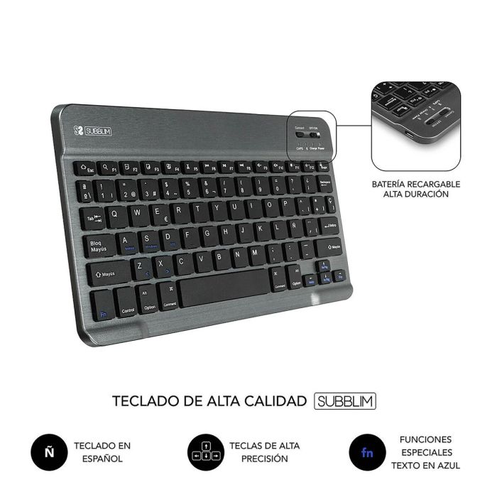 SUBBLIM Funda Tablet KEYTAB PRO BLUETOOTH 10,1" Black 26