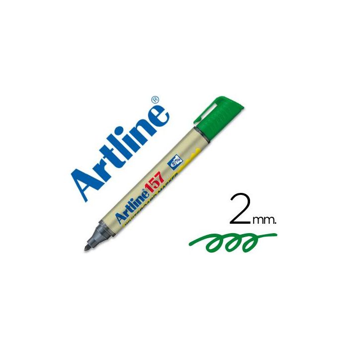 Rotulador Artline Pizarra Ek-157 Verde Punta Redonda 2 mm 12 unidades