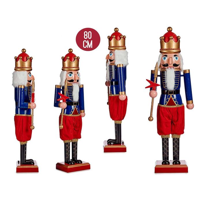 Cascanueces de plástico 80 cm azul y rojo Krist+