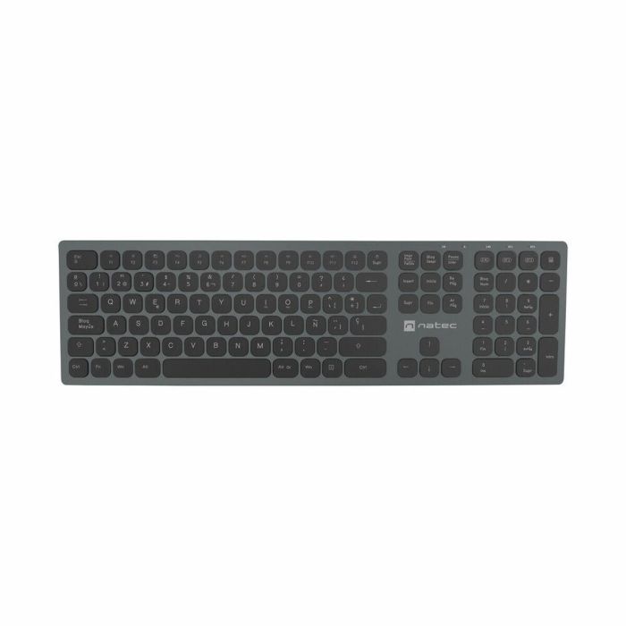NATEC NKL-1830 Teclado Inalámbrico RF Wireless + Bluetooth QWERTY Español Completo 100% Membrana 109 Teclas Negro/Gris NATEC NKL-1830 Teclado Inalámbrico RF Wireless + Bluetooth QWERTY Español Completo 100% Membrana 109 Teclas Negro/Gris