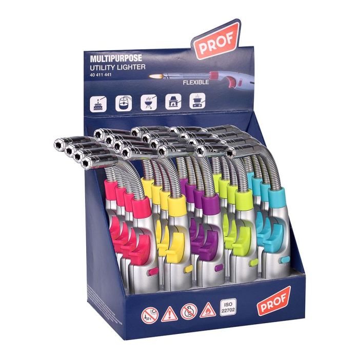 Prof Encendedor electrónico recargable con cuello flexible, colores surtidos