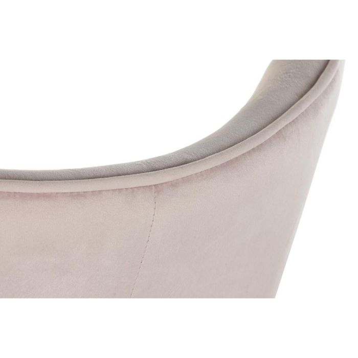 DKD Home Decor Butaca Scandi Rosa - Sillón Individual Poliéster y Madera Desmontable - Medidas 75x69x96 cm, Asiento 43cm 1