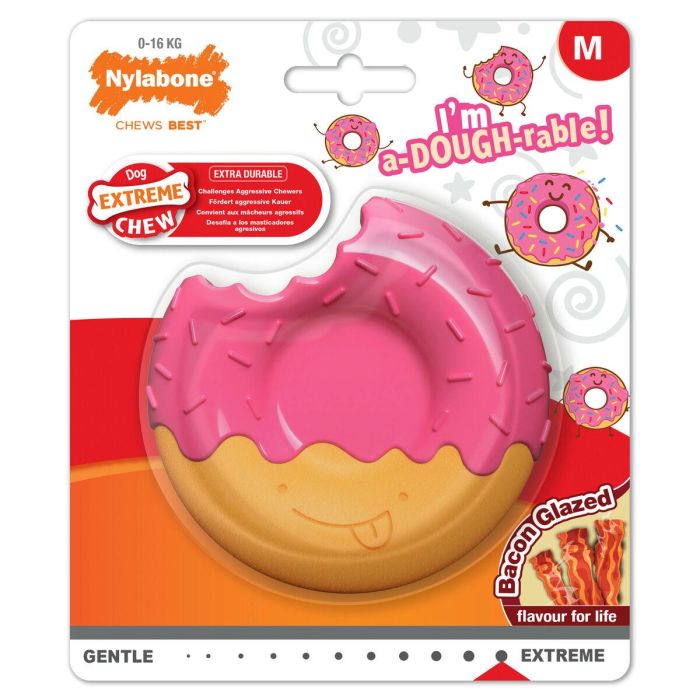 Juguete para perros Nylabone Rosa Bacon M Juguete para perros Nylabone Rosa Bacon M