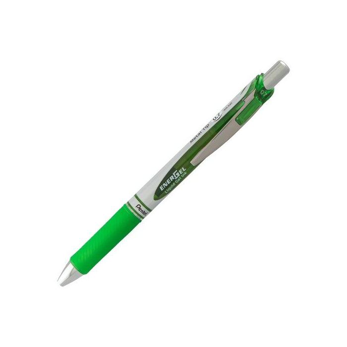 Roller Gel Rt. Pentel Bl-77 Energel 0,7 Verde Fluor 12 unidades