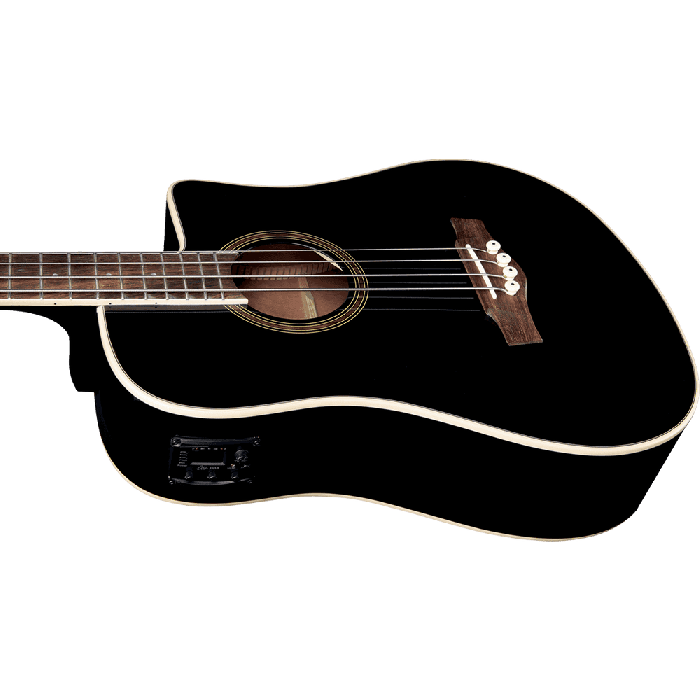 Bajo Acústico Dreadnought Cutaway Electro Negro 4 Bajo Acústico Dreadnought Cutaway Electro Negro 4