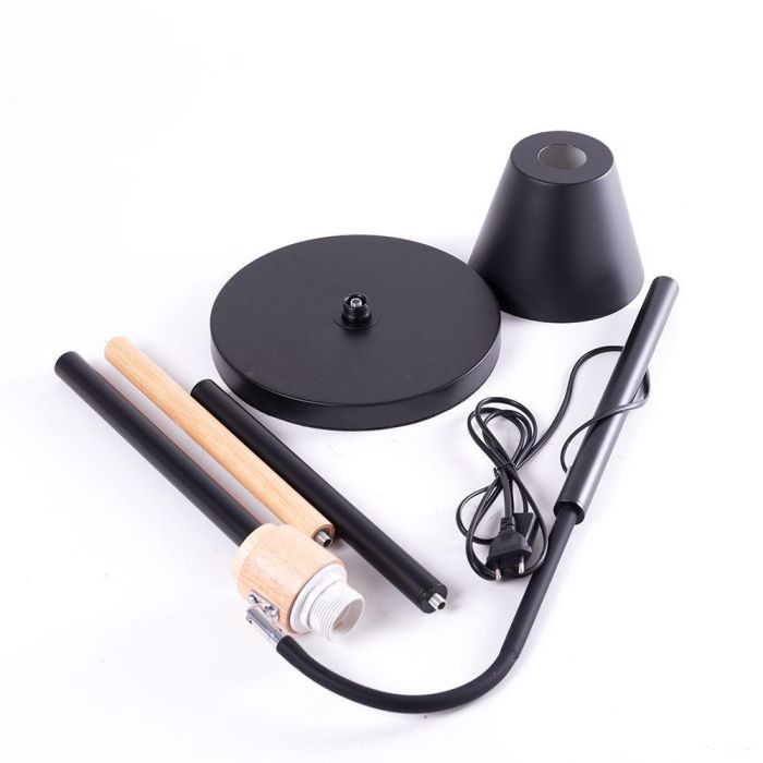 SKD-F016-B Lámpara de Suelo Recta Victor Estilo Nórdico Diseño Elegante Casquillo E27 Compatible LED Versátil 5
