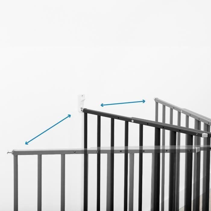 Badabulle Barrera de Seguridad Infantil Safe&Protect XL - Extensible (60 a 106,5 cm) - Aberturas Extra Grandes - Fijación con Tornillos, Negro 4 Badabulle Barrera de Seguridad Infantil Safe&Protect XL - Extensible (60 a 106,5 cm) - Aberturas Extra Grandes - Fijación con Tornillos, Negro 4