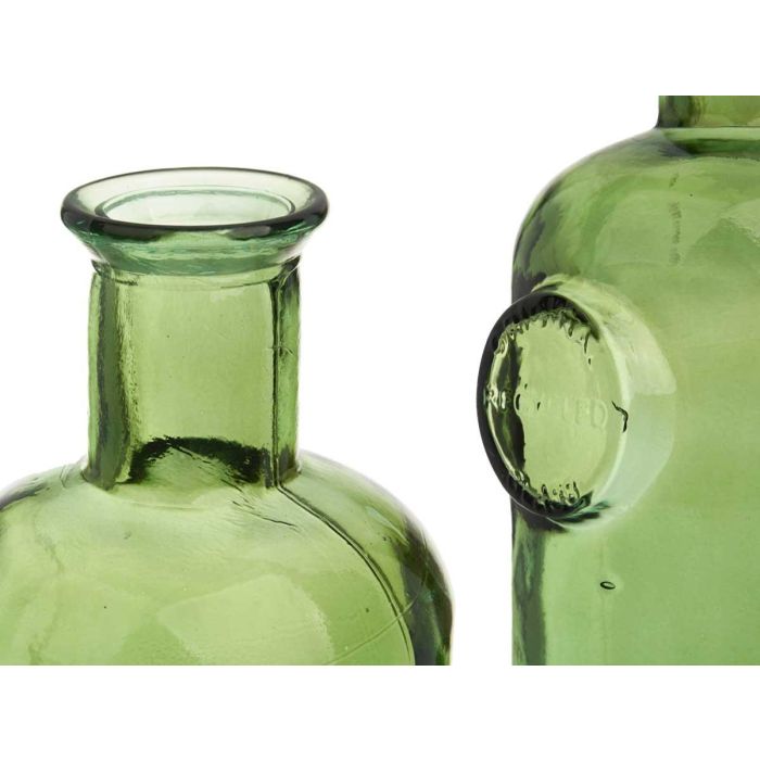 Botella Decorativa Vidrio Stamp 35 Cm Verde Giftdecor (6 Unidades) 3 Botella Decorativa Vidrio Stamp 35 Cm Verde Giftdecor (6 Unidades) 3