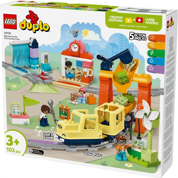 LEGO 10428 DUPLO My Town El Gran Tren Comunitario Interactivo - Juguete de Aprendizaje Temprano para 3 Años 6