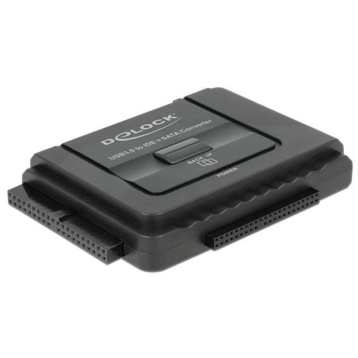 DELOCK Konverter USB 3.0 zu SATA 6 Gb/s / IDE 40 Pin / IDE 44 Pin mit Backup Funktion