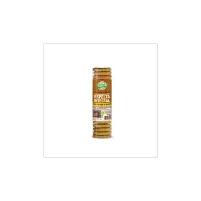 BIOCOP Galletas de Espelta Integral, Limón y Jengibre Bio 250g - Crujientes, Fuente de Fibra