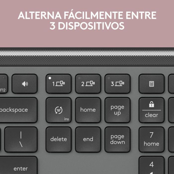 Logitech Teclado Inalámbrico K950 Negro Multidispositivo Bluetooth y USB 2