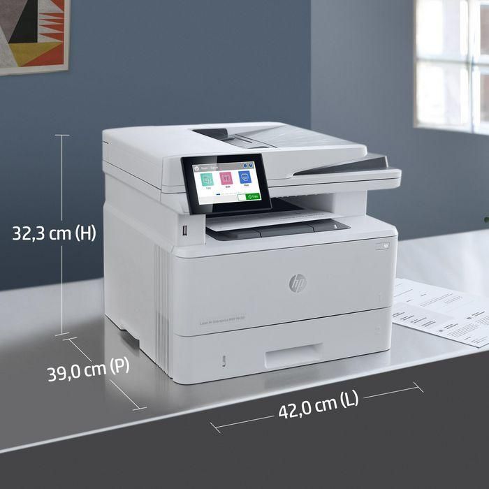 HP LaserJet Enterprise M430f - Impresora Multifunción Láser Monocromo, 40 ppm, Fax, Escaneo/Copia Dúplex Automático, Pantalla Táctil 4.3", Ethernet