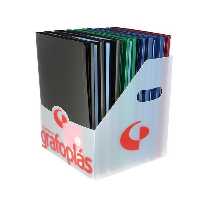Grafoplás Carpeta Con Fundas Poliplás Soldadas Folio Pp Semirígido Opaco C-Surtidos Expositor 20 Ud