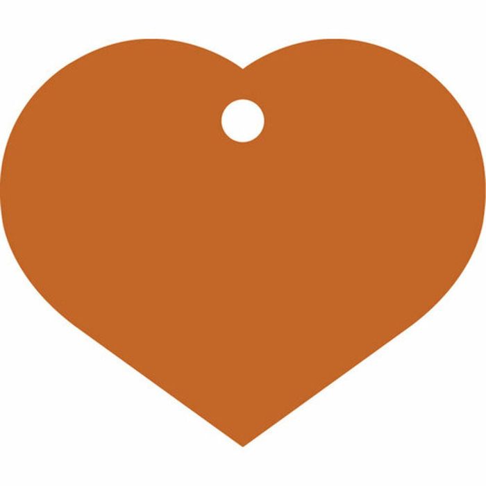 Placa identificativa para collar Imarc Heart Naranja 1