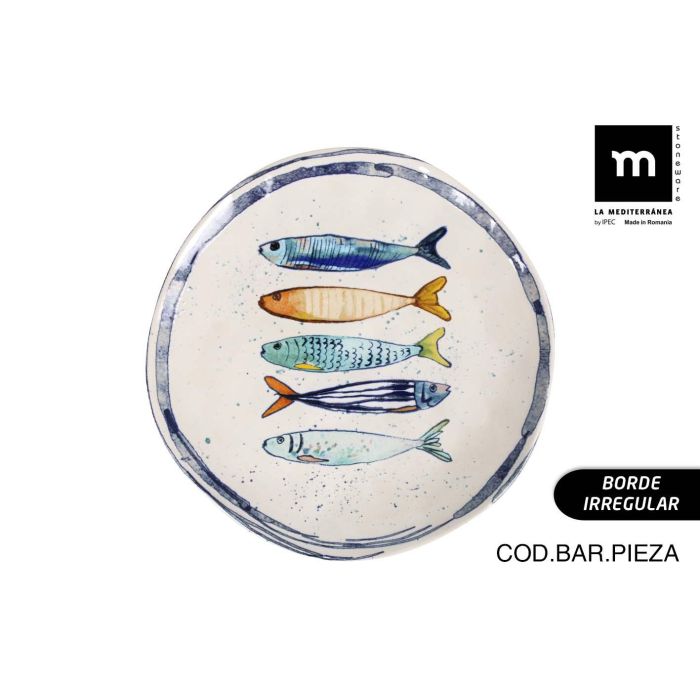 Plato Llano 26 cm "Peixe" Iberica Brillo - La Mediterranea (6 Unidades) Plato Llano 26 cm "Peixe" Iberica Brillo - La Mediterranea (6 Unidades)