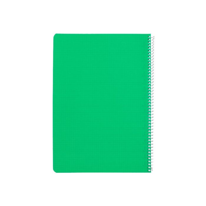 Cuaderno Espiral Liderpapel Din A4 Pautaguia Tapa Plastico80H 90 gr Cuadro Pautado 4 mm Con Margen Color Verde 5 unidades 2