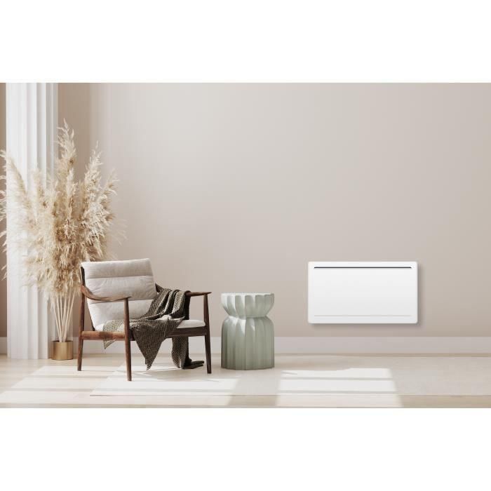 Oceanic Radiador Eléctrico Fijo Inercia Seca Cerámica 1500W Rubis Blanco – Termostato Electrónico Programable – Bloqueo Parental