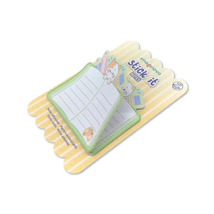 Imaginovo Bloc Notas Adhesivas Meow Fantasía 20 Hojas 70x70 mm 3