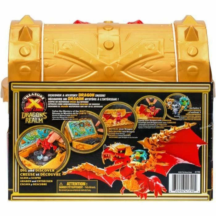 Cofre del Tesoro del Reino de los Dragones - MOOSE TOYS - TREASURE X - Cofre interactivo con figuras y tesoros 5