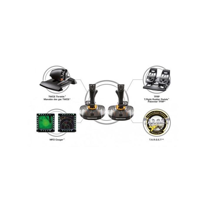 Thrustmaster T.16000M FCS SPACE SIM DUO 2960815 Palanca de mando USB Negro/Naranja para PC - Analógico/Digital 3