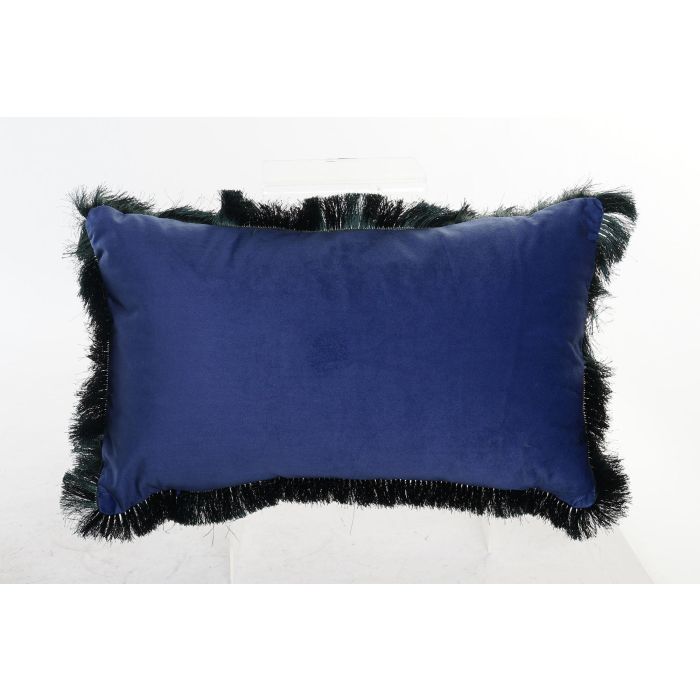 DKD Home Decor Cojín Decorativo Peacock Glam, Poliéster Multicolor Verde con Cremallera, 10x30x50 cm (Pack de 4) 2