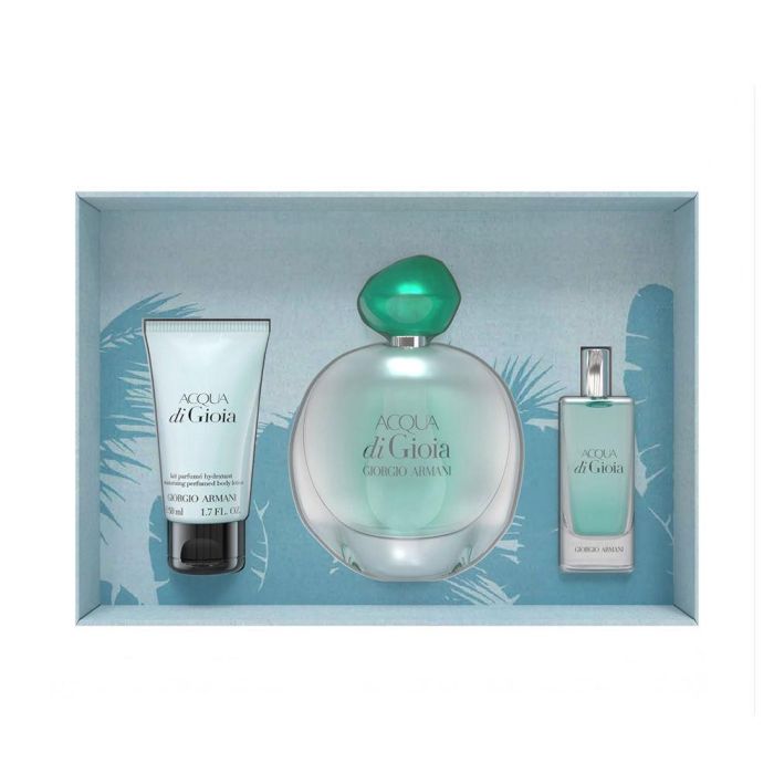 Giorgio Armani ACQUA DI GIOIA Cofre de Regalo para Mujer - Eau de Parfum 100ml, 10ml y Loción Corporal 50ml, 3 Piezas Giorgio Armani ACQUA DI GIOIA Cofre de Regalo para Mujer - Eau de Parfum 100ml, 10ml y Loción Corporal 50ml, 3 Piezas