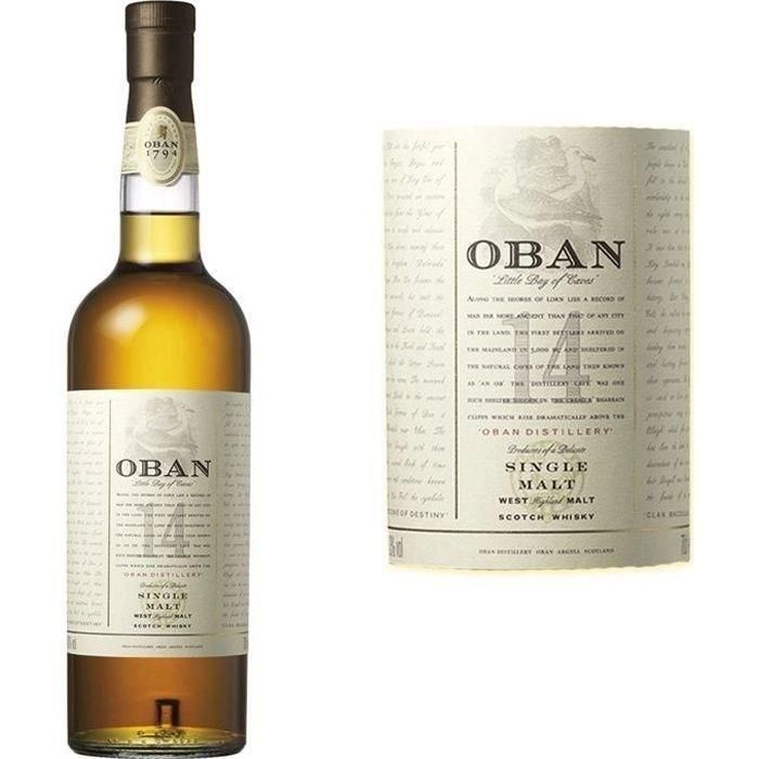 Oban 14 años - Whisky de malta pura de las Tierras Altas - 43% - 70cl