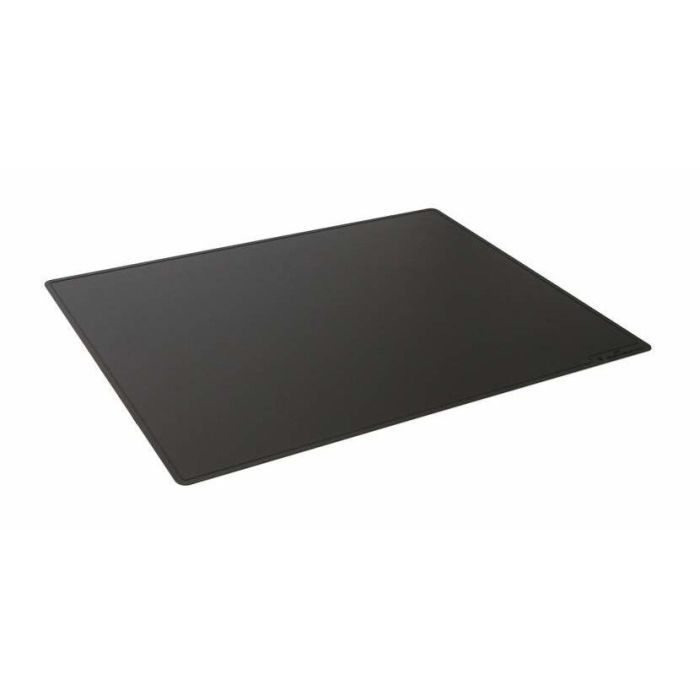 Durable 713201 Alfombrilla de Escritorio de PP con Ranura Decorativa, Base Antideslizante, Negra 530x400mm