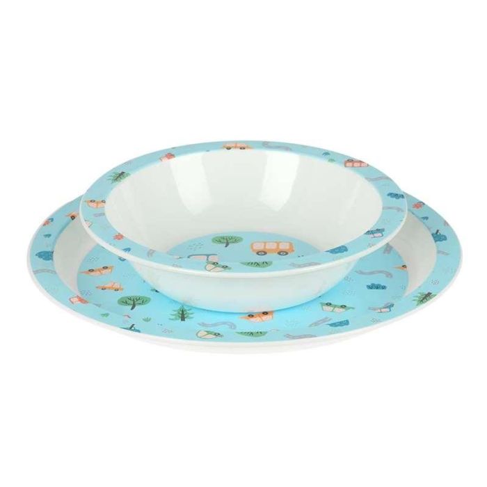 Set De Platos Cubiertos Y Vaso Safta Preescolar 260x260x90 mm 5 Set De Platos Cubiertos Y Vaso Safta Preescolar 260x260x90 mm 5
