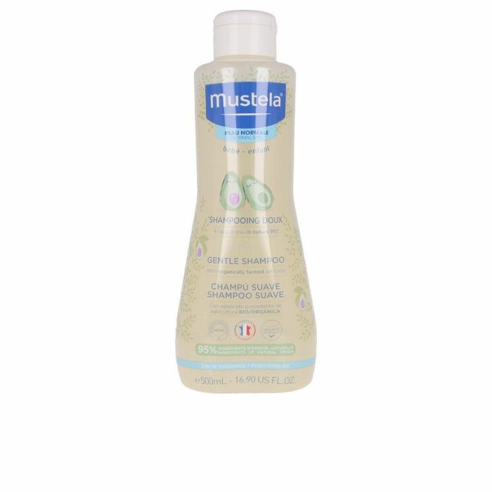 Mustela Champú para Bebé, Suave Limpieza Piel y Cabello, 500ml