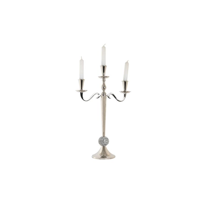 DKD Home Decor Candelabro Glam Colección Camila Plateado Cromado de Aluminio y Acrílico Desmontable 30x46x12 cm 3