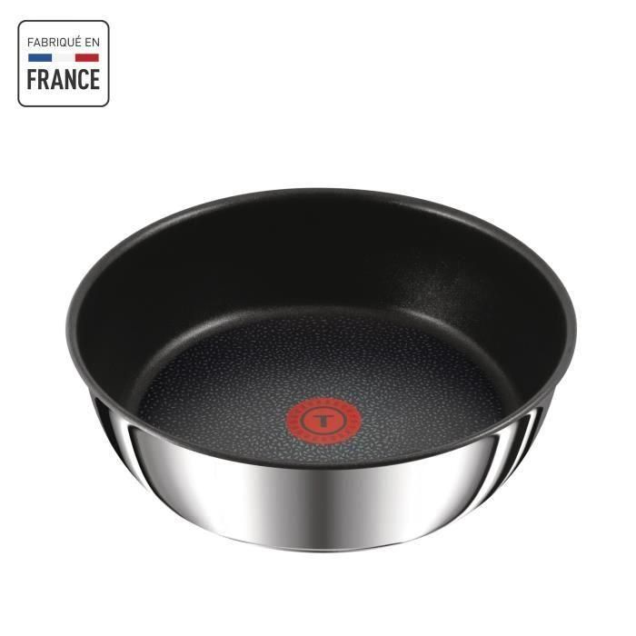 Tefal L973333502 Ingenio Preference Sautéuse 24 cm, acero inoxidable, no pista, manija vendida por separado, todas las luces que incluyen inducción,