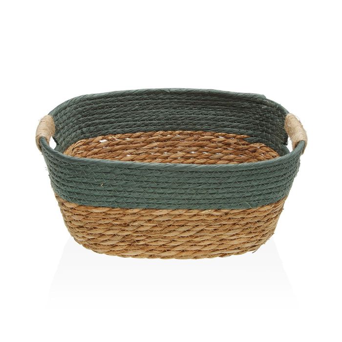Cesta con asas verde M Versa 23x15x31 cm - Algas y papel (2 Unidades) Cesta con asas verde M Versa 23x15x31 cm - Algas y papel (2 Unidades)