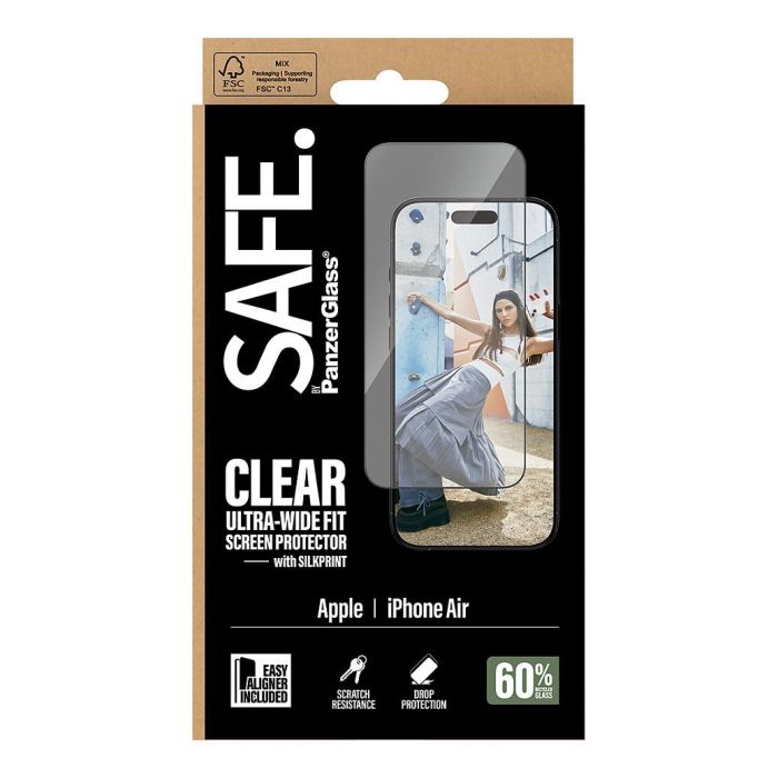 PanzerGlass SAFE Protector de Pantalla con Marco Negro para iPhone Air | Ultra-Wide Fit con EasyAligner, Aplicación en Seco, Anti-Rayones y Golpes 2 PanzerGlass SAFE Protector de Pantalla con Marco Negro para iPhone Air | Ultra-Wide Fit con EasyAligner, Aplicación en Seco, Anti-Rayones y Golpes 2