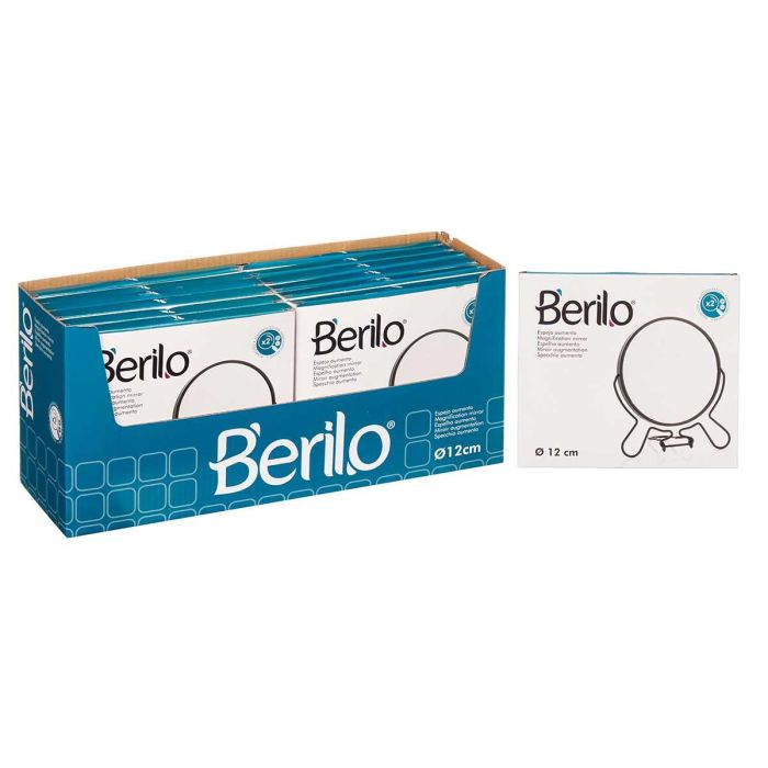 Espejo Doble Aumento 12 Cm Negro Berilo (24 Unidades) 1 Espejo Doble Aumento 12 Cm Negro Berilo (24 Unidades) 1