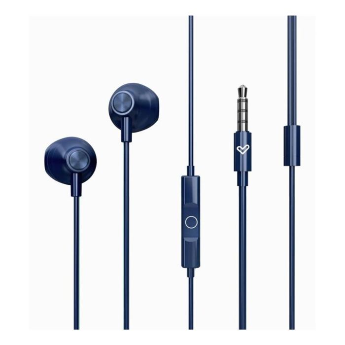 Energy Sistem Auriculares Easypods Jack 3.5 mm con Micrófono, Cable 1.2m, Azul 1