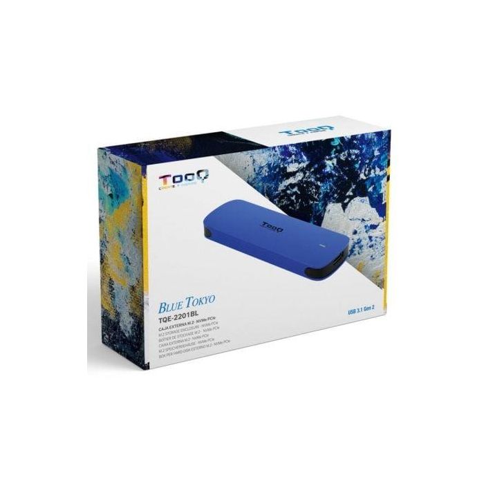 TooQ TQE-2201BL Caja Externa SSD M.2 NVMe USB-C 3.2 Gen 2 (10Gbps) PCIe Aluminio Azul, Incluye Cables USB-C/A 4 TooQ TQE-2201BL Caja Externa SSD M.2 NVMe USB-C 3.2 Gen 2 (10Gbps) PCIe Aluminio Azul, Incluye Cables USB-C/A 4