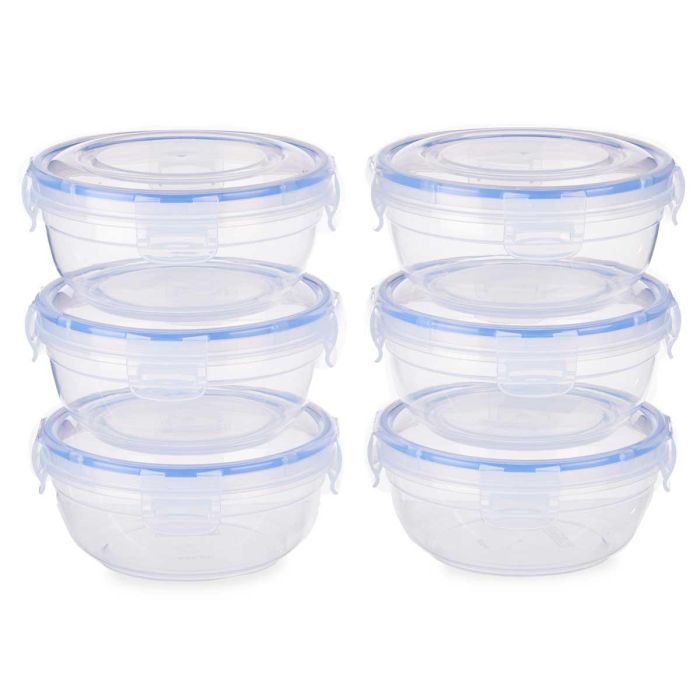 Set 6 Fiambreras Plastico Redondas 800Ml Leknes 15X7CM (8 Unidades) 1 Set 6 Fiambreras Plastico Redondas 800Ml Leknes 15X7CM (8 Unidades) 1