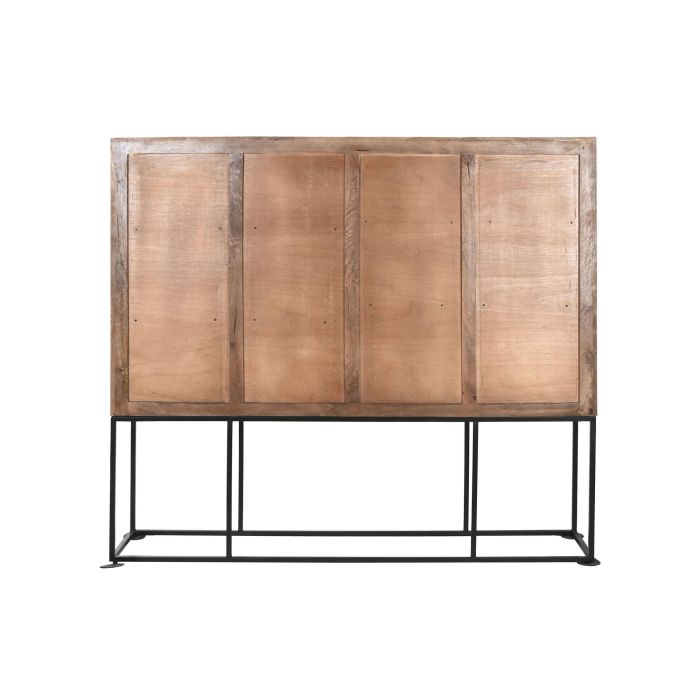 DKD Home Decor Armario Indio Desmontable Blanco Negro de Mango y Metal, 180 cm Ancho x 40 cm Fondo x 160 cm Alto, 4 Puertas, 2 Cajones 2 DKD Home Decor Armario Indio Desmontable Blanco Negro de Mango y Metal, 180 cm Ancho x 40 cm Fondo x 160 cm Alto, 4 Puertas, 2 Cajones 2