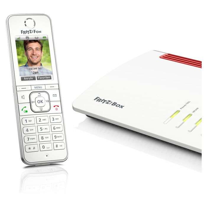 AVM Fon C6 Teléfono DECT Inalámbrico, Altavoz, Identificador de Llamadas, Blanco 2